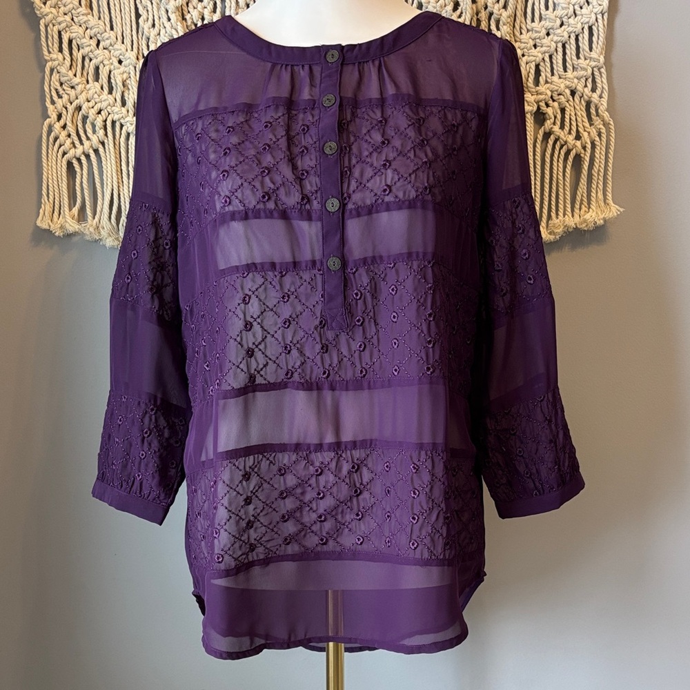 Vintage America Deep Purple Blouse